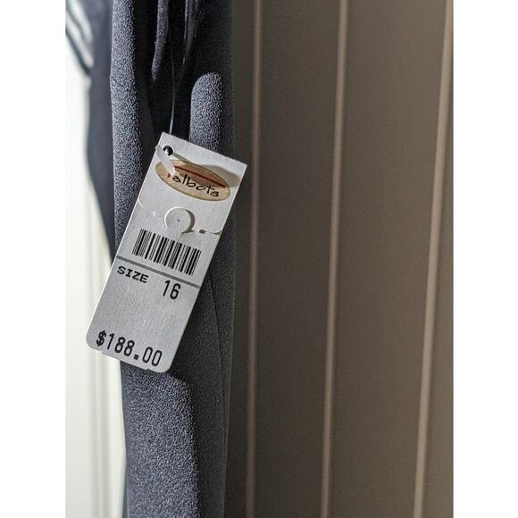 Talbots NWT Maxi Length Black Formal Dress With Sheer Short Sleeves Womens Sz 16 - Picture 8 of 16